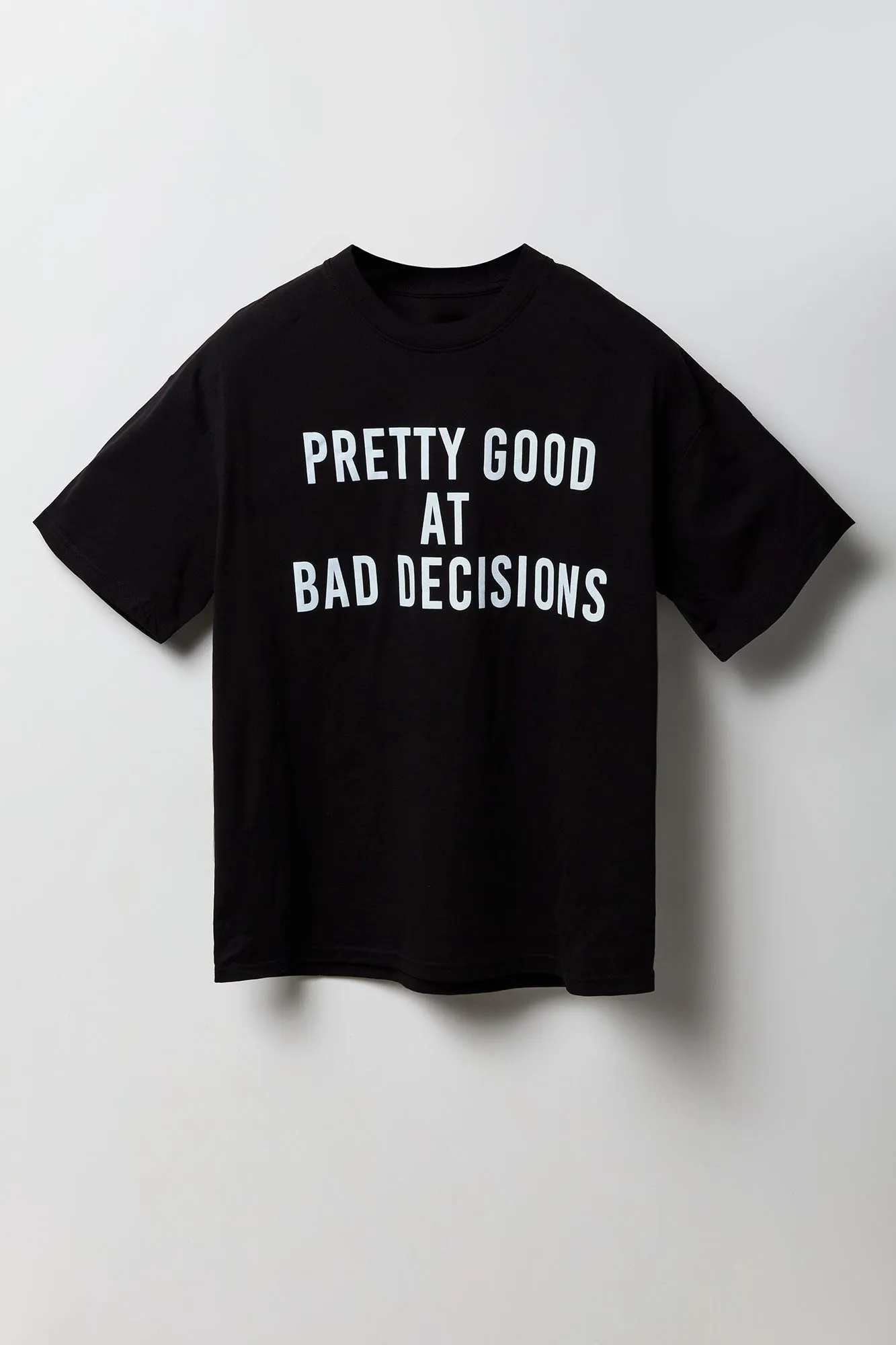 Good at Bad Decisions Graphic Boxy T-Shirt sold by Urban Planet product image thumbnail 4