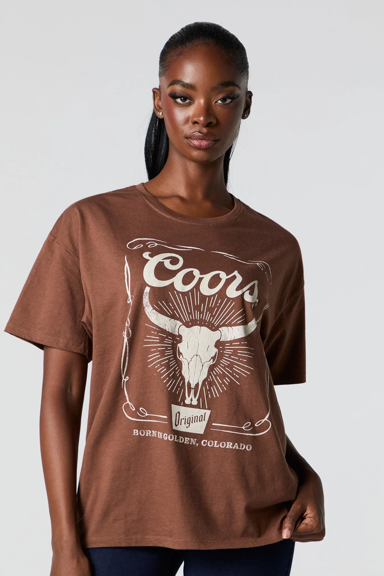 Coors Graphic Boyfriend T-Shirt sold by Urban Planet