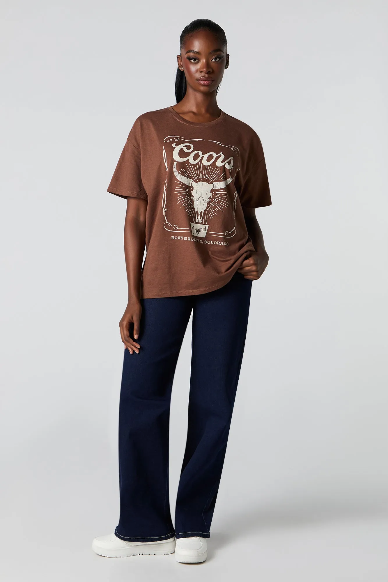 T-shirt de coupe garçonne à imprimé Coors sold by Urban Planet product image thumbnail 2