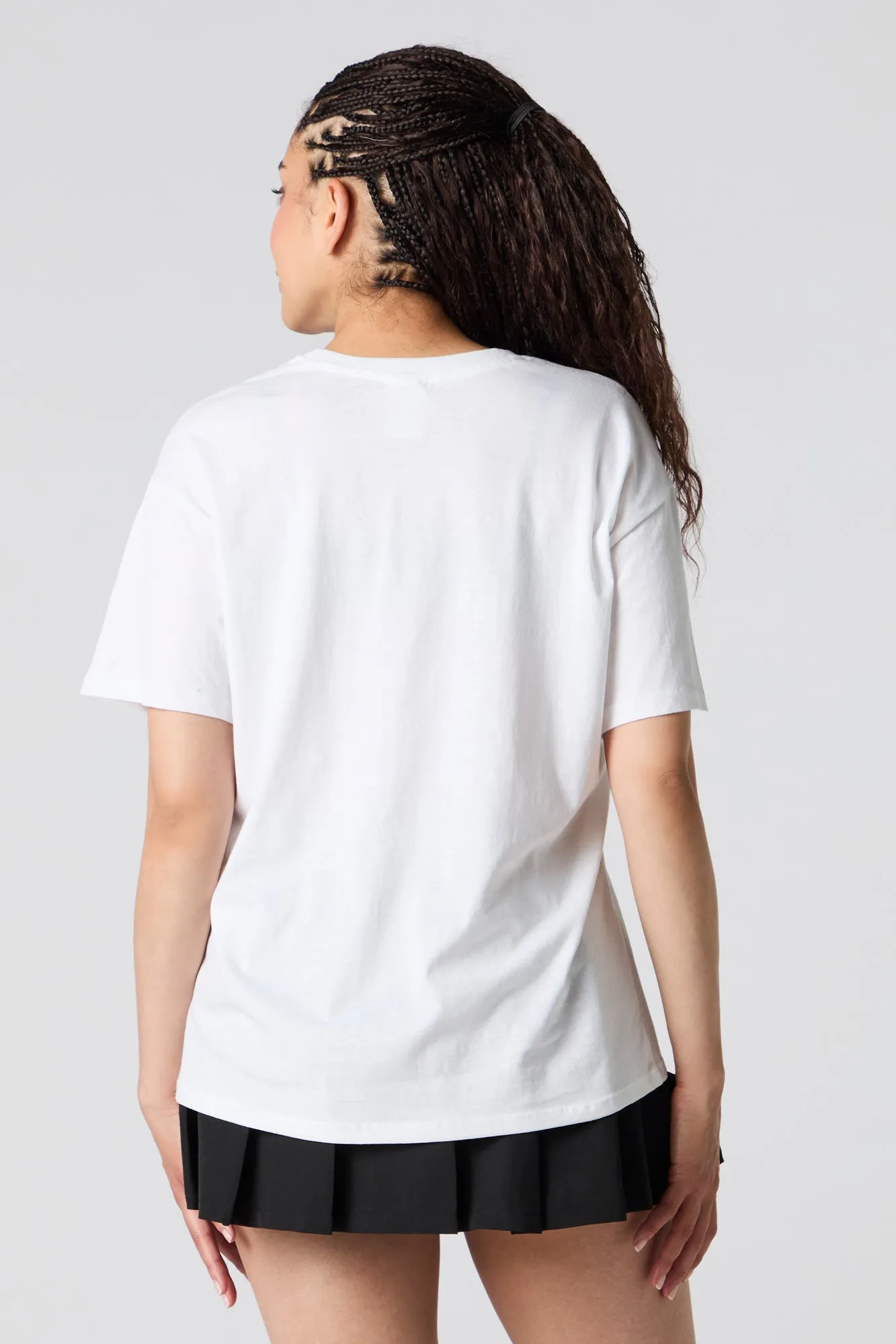 T-shirt coupe garçonne à imprimé d'hibiscus sold by Urban Planet product image thumbnail 3