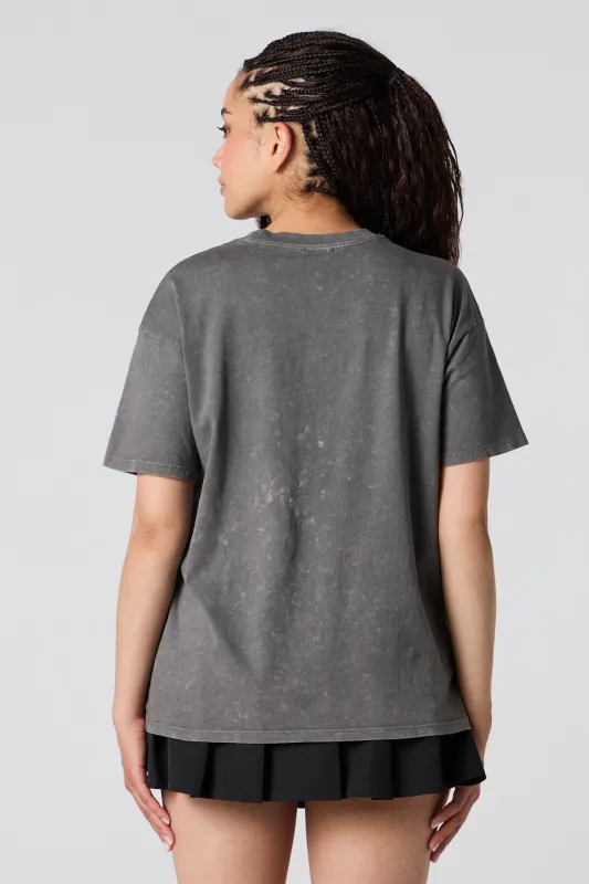T-shirt coupe garçonne lavé à imprimé de cerises sold by Urban Planet