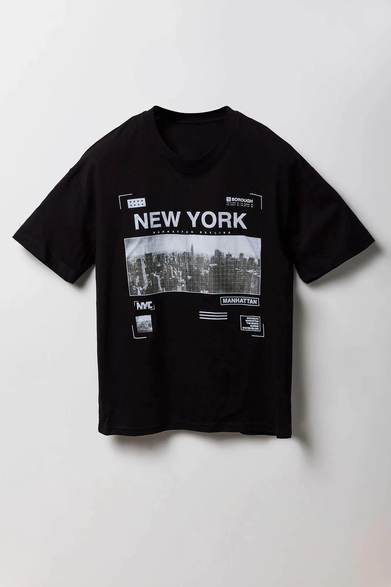 Manhattan New York Graphic T-Shirt sold by Urban Planet product image thumbnail 4