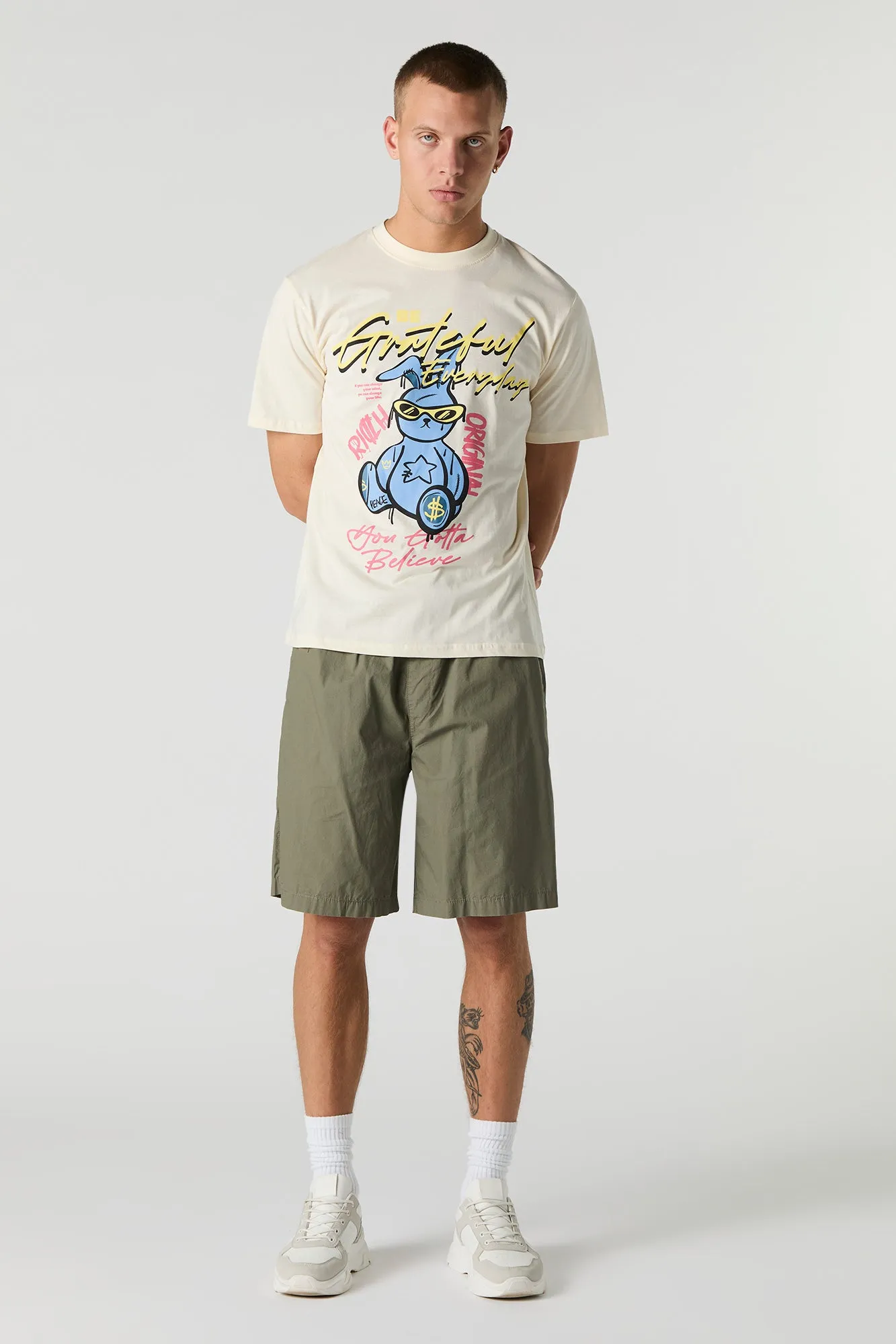 T-shirt à imprimé Grateful Bunny sold by Urban Planet product image thumbnail 3