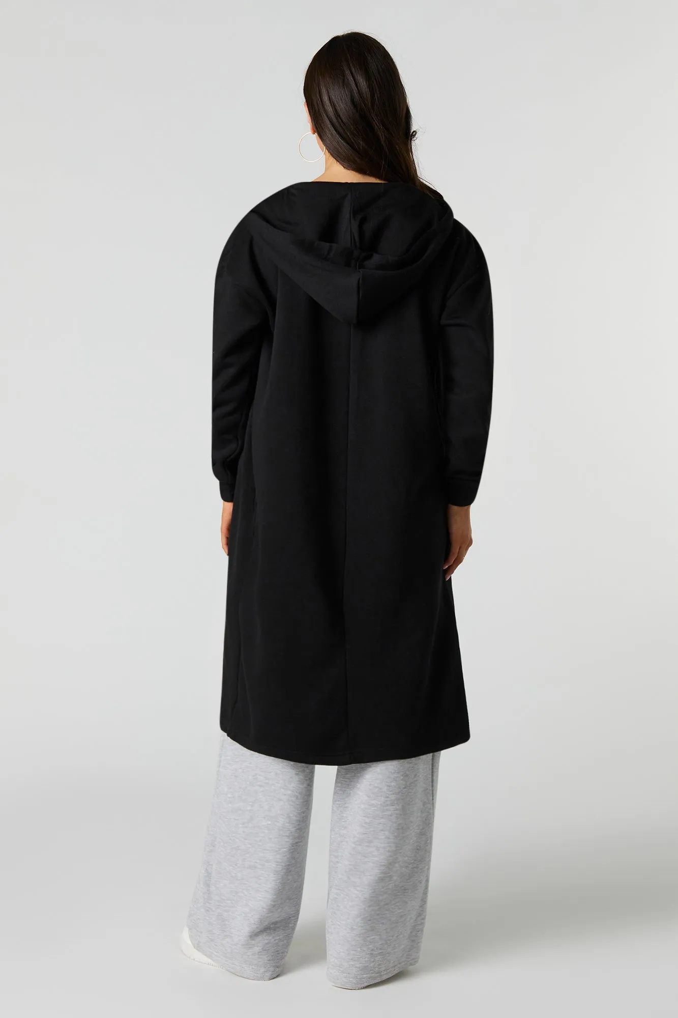 Blouson ouvert long en molleton sold by Urban Planet product image thumbnail 4