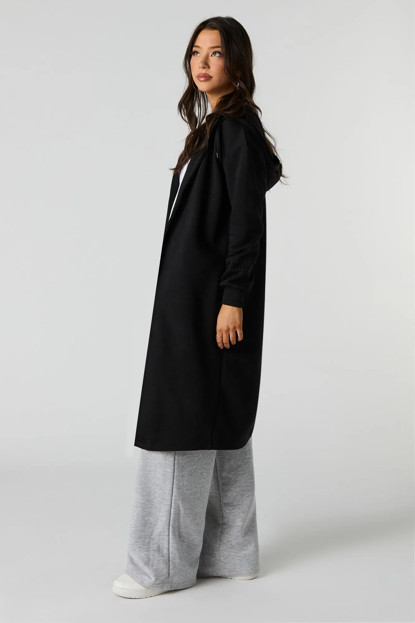 Blouson ouvert long en molleton sold by Urban Planet product image thumbnail 3
