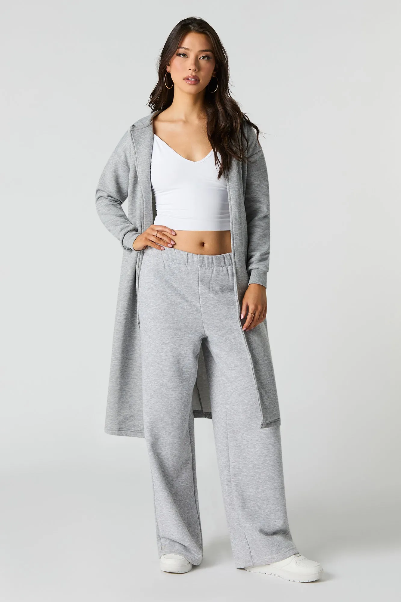 Blouson ouvert long en molleton sold by Urban Planet product image thumbnail 5