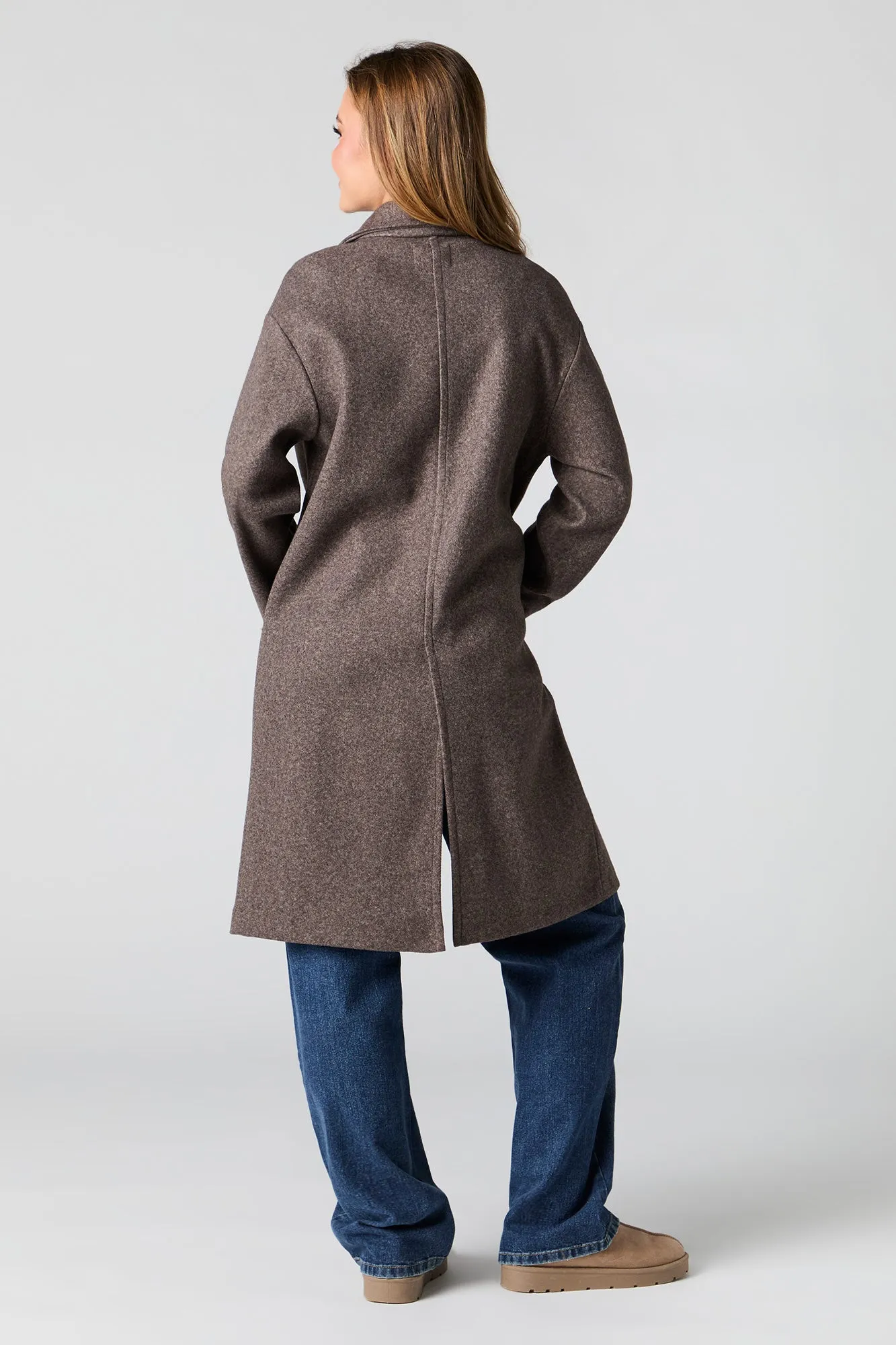 Single Button Midi Coat sold by Urban Planet product image thumbnail 3