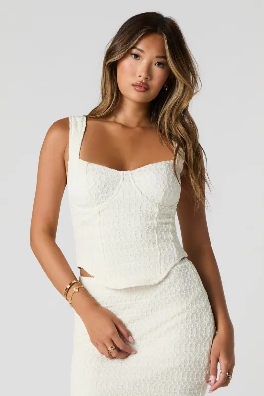 Textured Corset Tank sold by Urban Planet