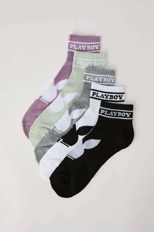 Playboy Quarter Socks (5 Pack) made by Urban Planet