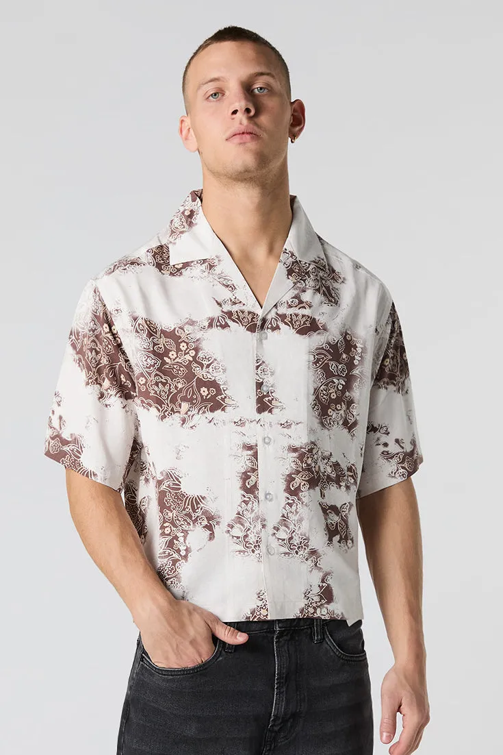 Printed Boxy Button-Up Top sold by Urban Planet product image thumbnail 4