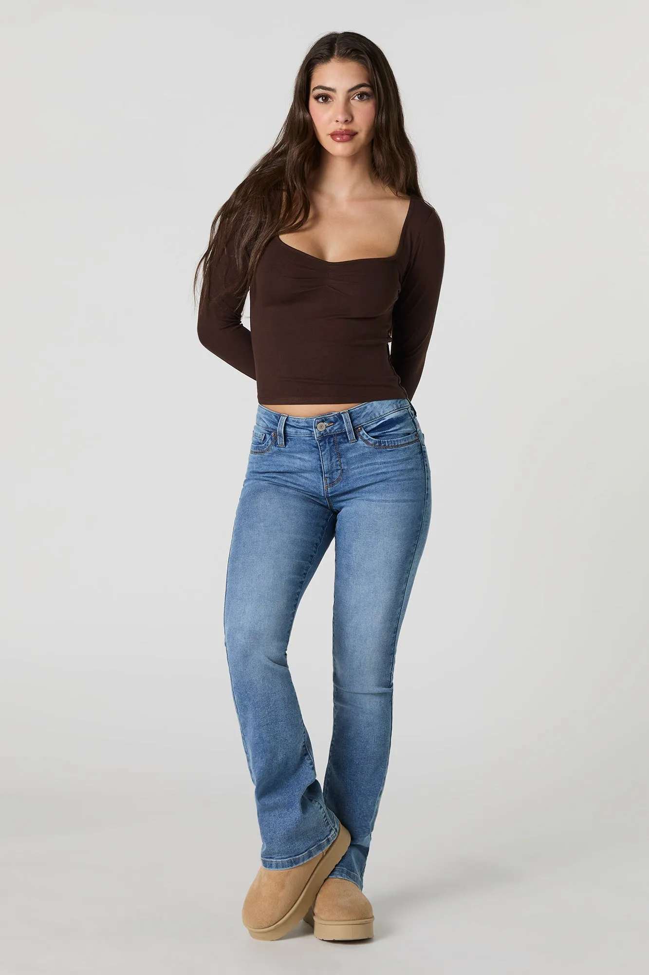 Ribbed Cinched Long Sleeve Top sold by Urban Planet product image thumbnail 3