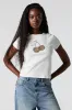 Cherry Graphic Rhinestone Ribbed T-Shirt sold by Urban Planet