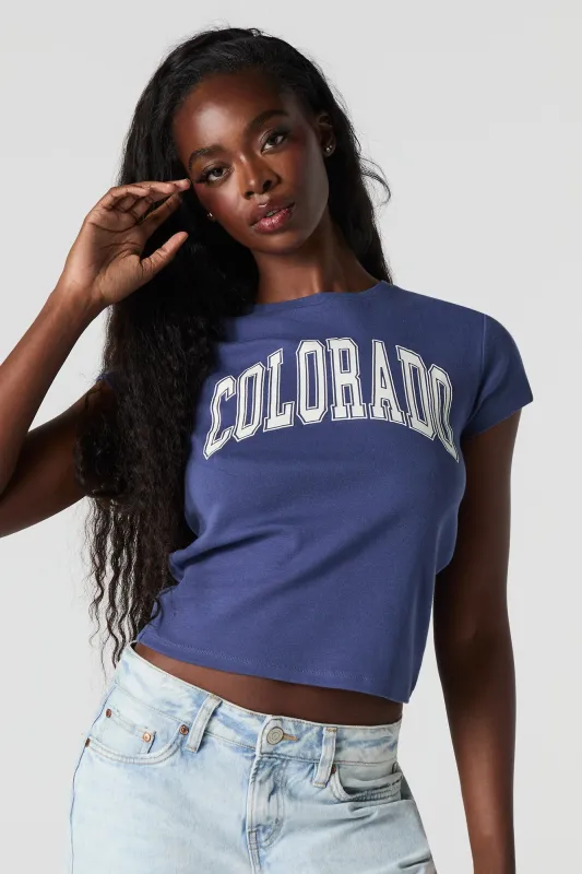 T-shirt ajusté à imprimé HD Colorado sold by Urban Planet
