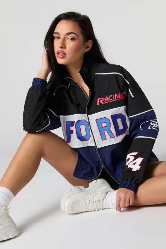 Blouson de course en nylon avec motif brodé Ford sold by Urban Planet