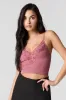 Camisole écourtée sans couture en dentelle à bonnets intégrés sold by Urban Planet