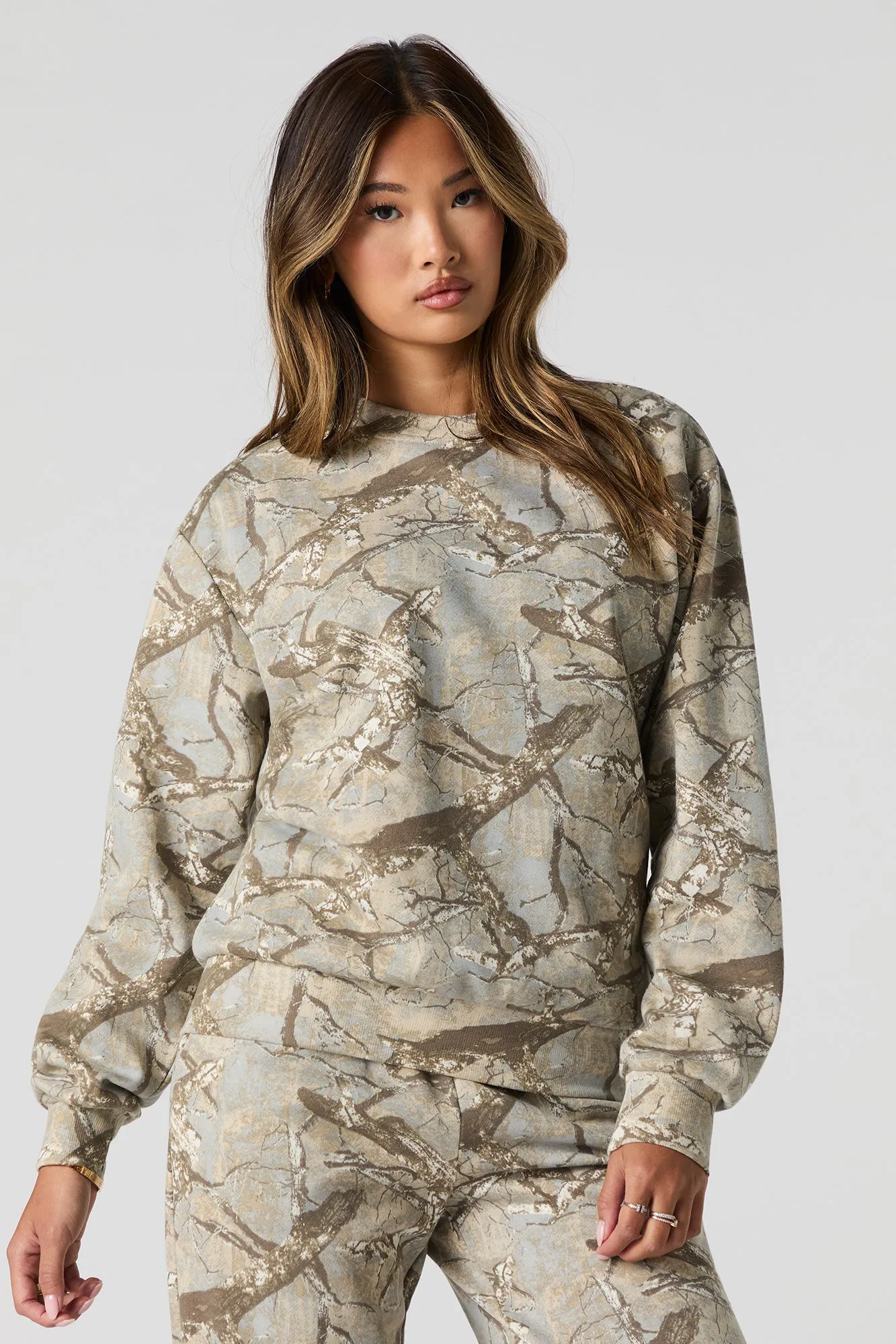 Printed Fleece Sweatshirt sold by Urban Planet product image thumbnail 4