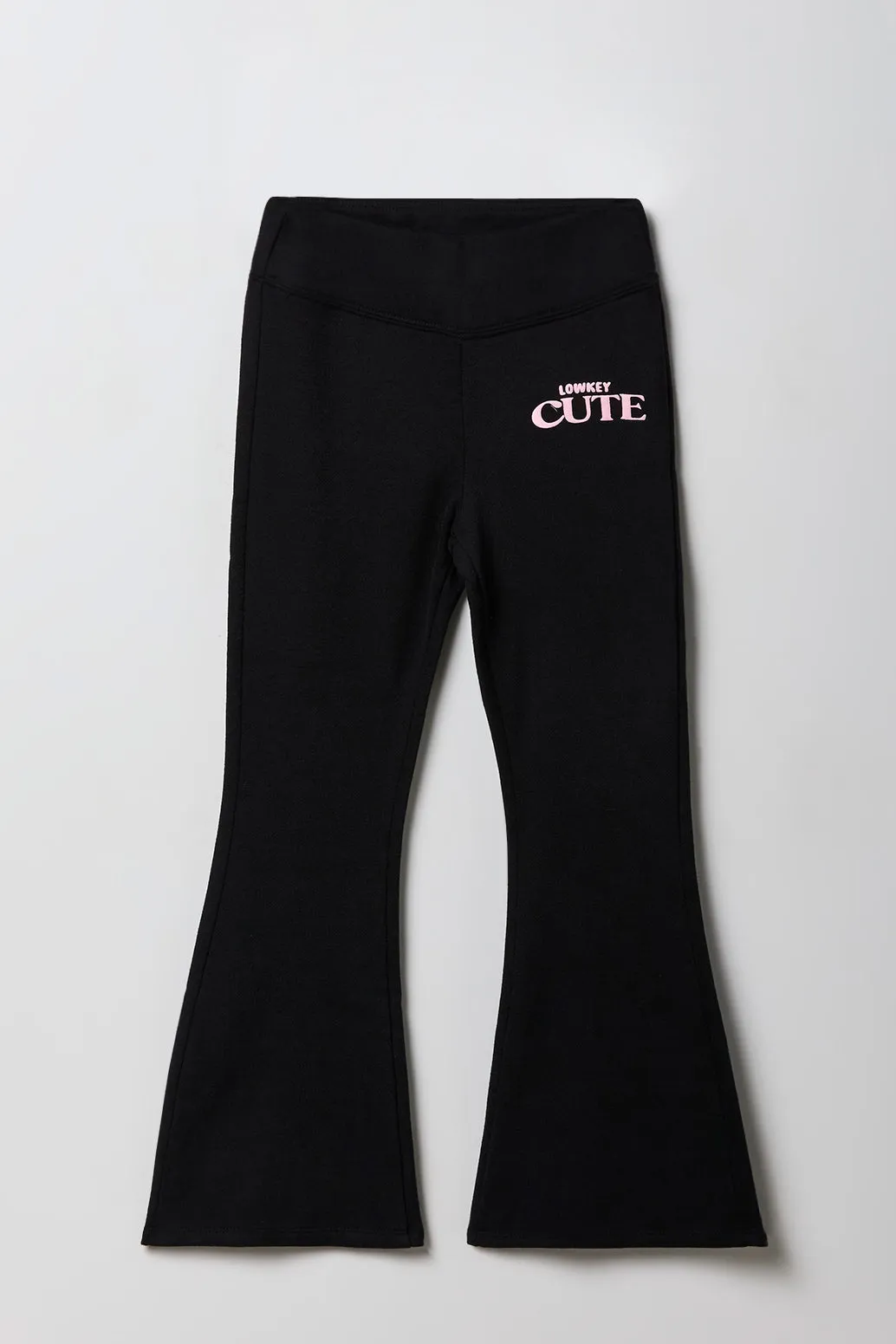 Pantalon en molleton à jambe évasée et imprimé en relief pour filles sold by Urban Planet