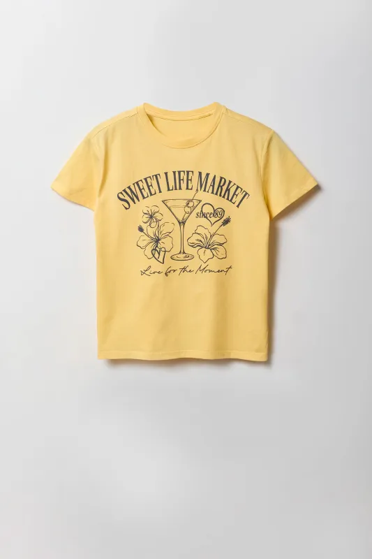 T-shirt carré à imprimé Sweet Life sold by Urban Planet