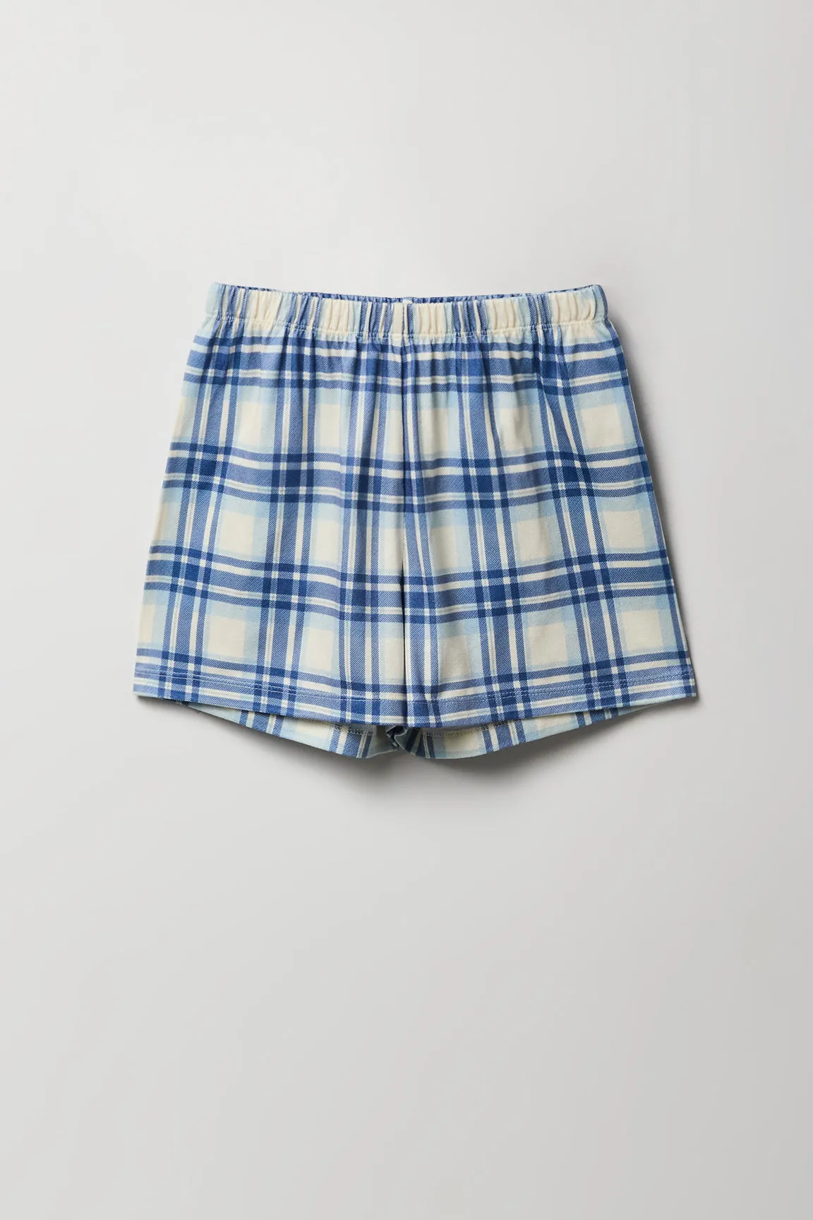 Girls Graphic T-Shirt & Plaid Short 2 Piece Pajama Set sold by Urban Planet product image thumbnail 4