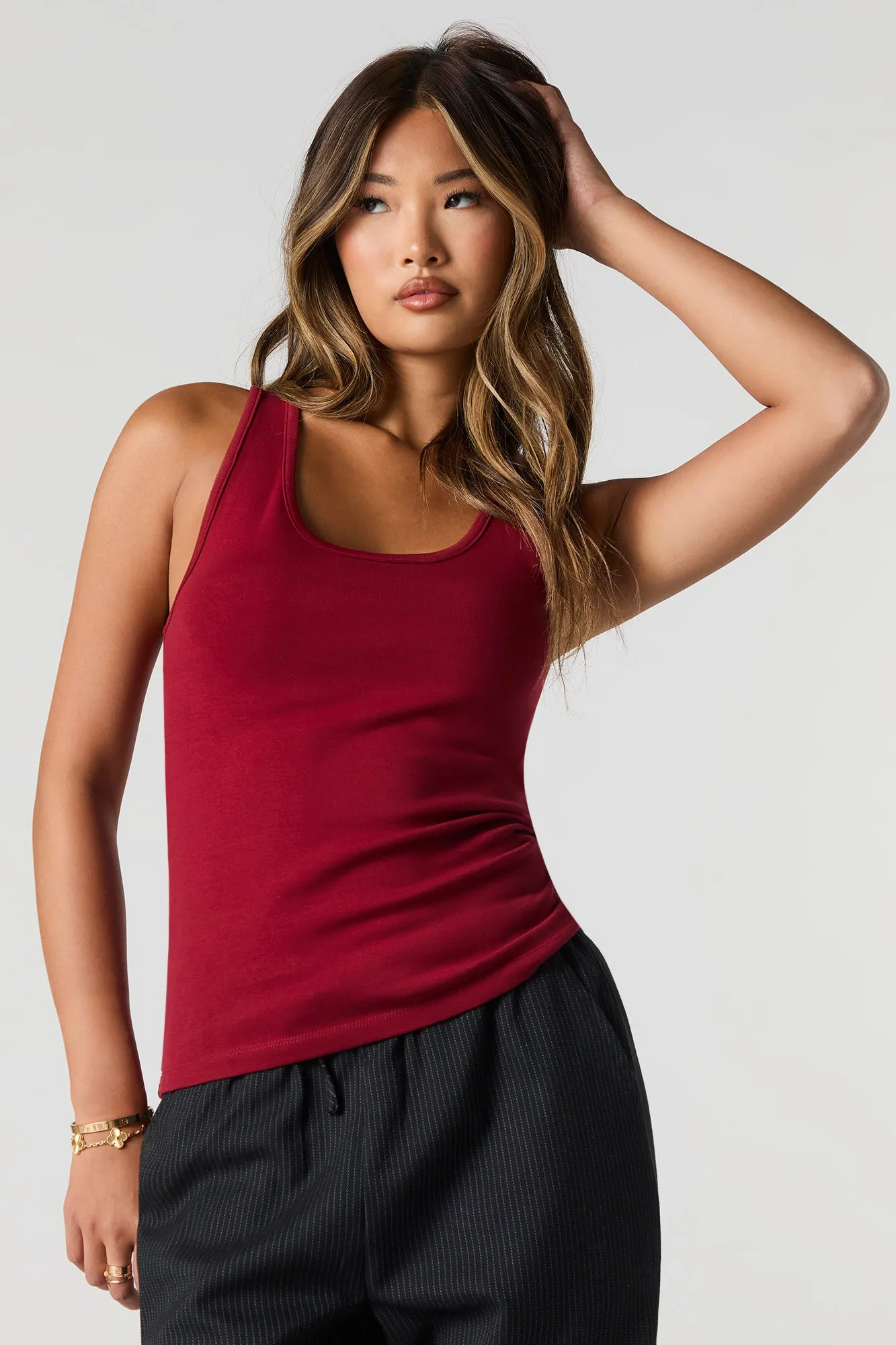 Solid Scoop Neck Tank sold by Urban Planet