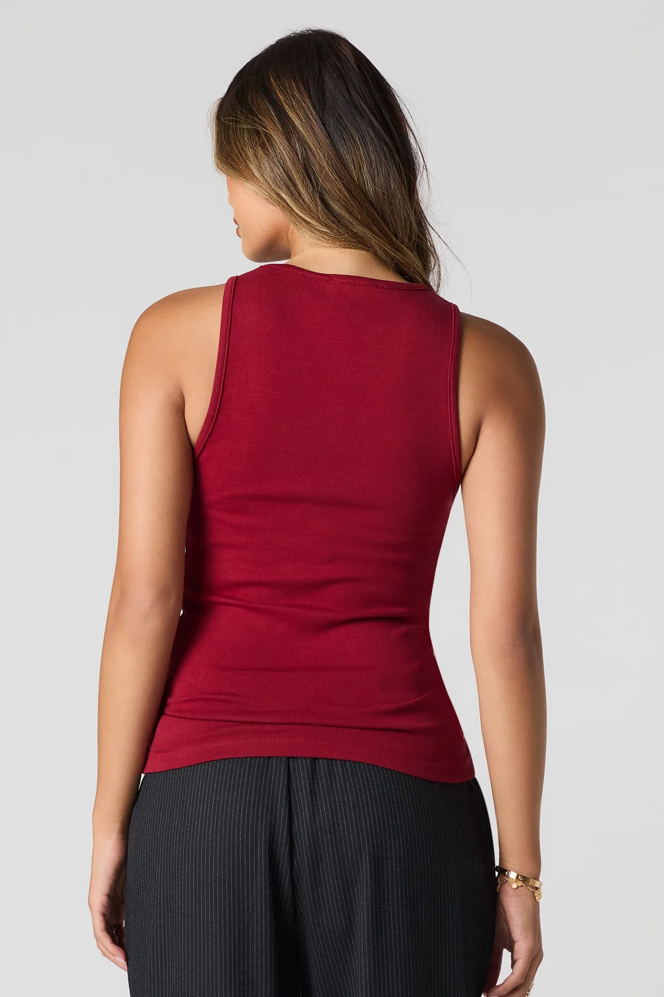 Solid Scoop Neck Tank sold by Urban Planet product image thumbnail 2
