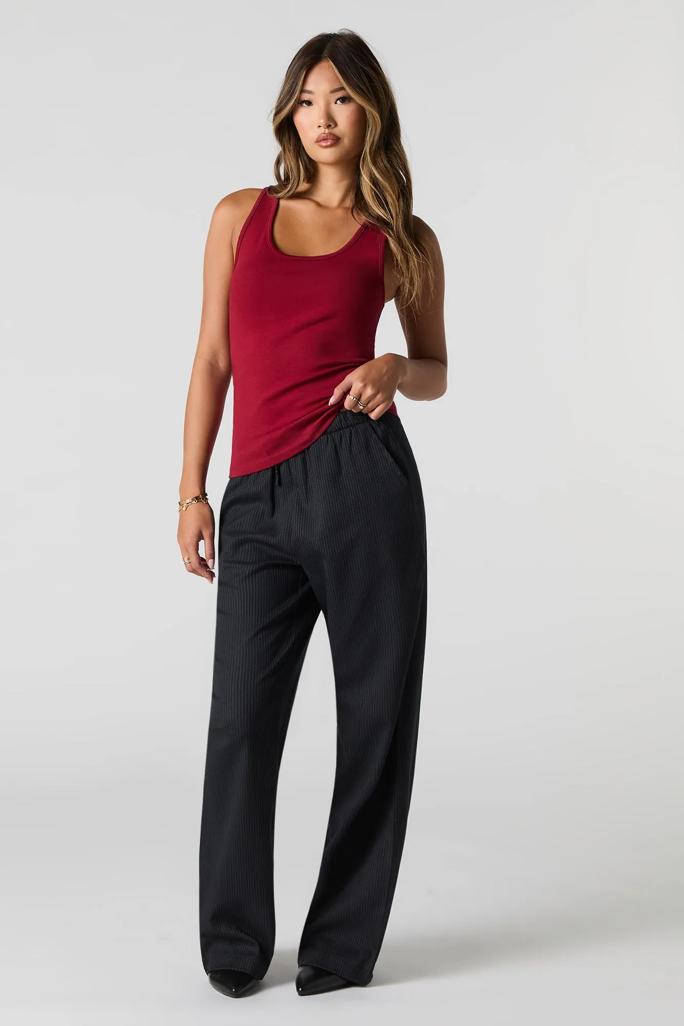 Solid Scoop Neck Tank sold by Urban Planet product image thumbnail 3