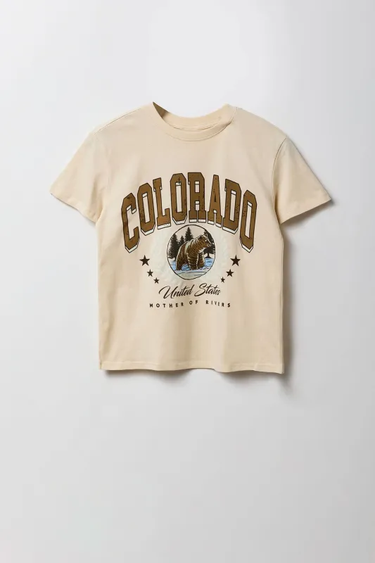 T-shirt carré à imprimé Colorado sold by Urban Planet