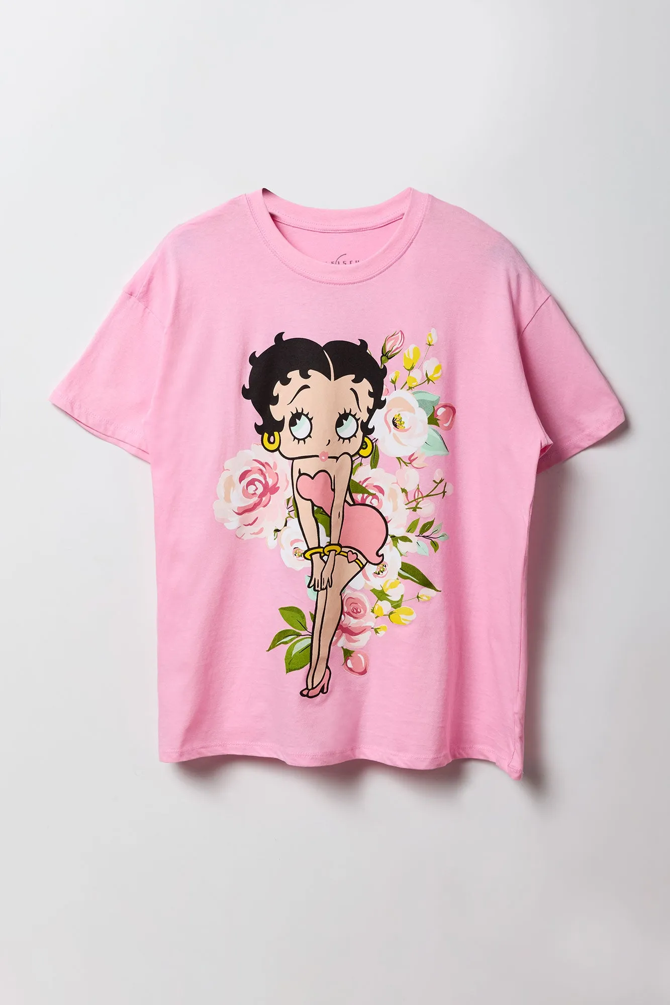 T-shirt de coupe garçonne à imprimé Betty Boop sold by Urban Planet