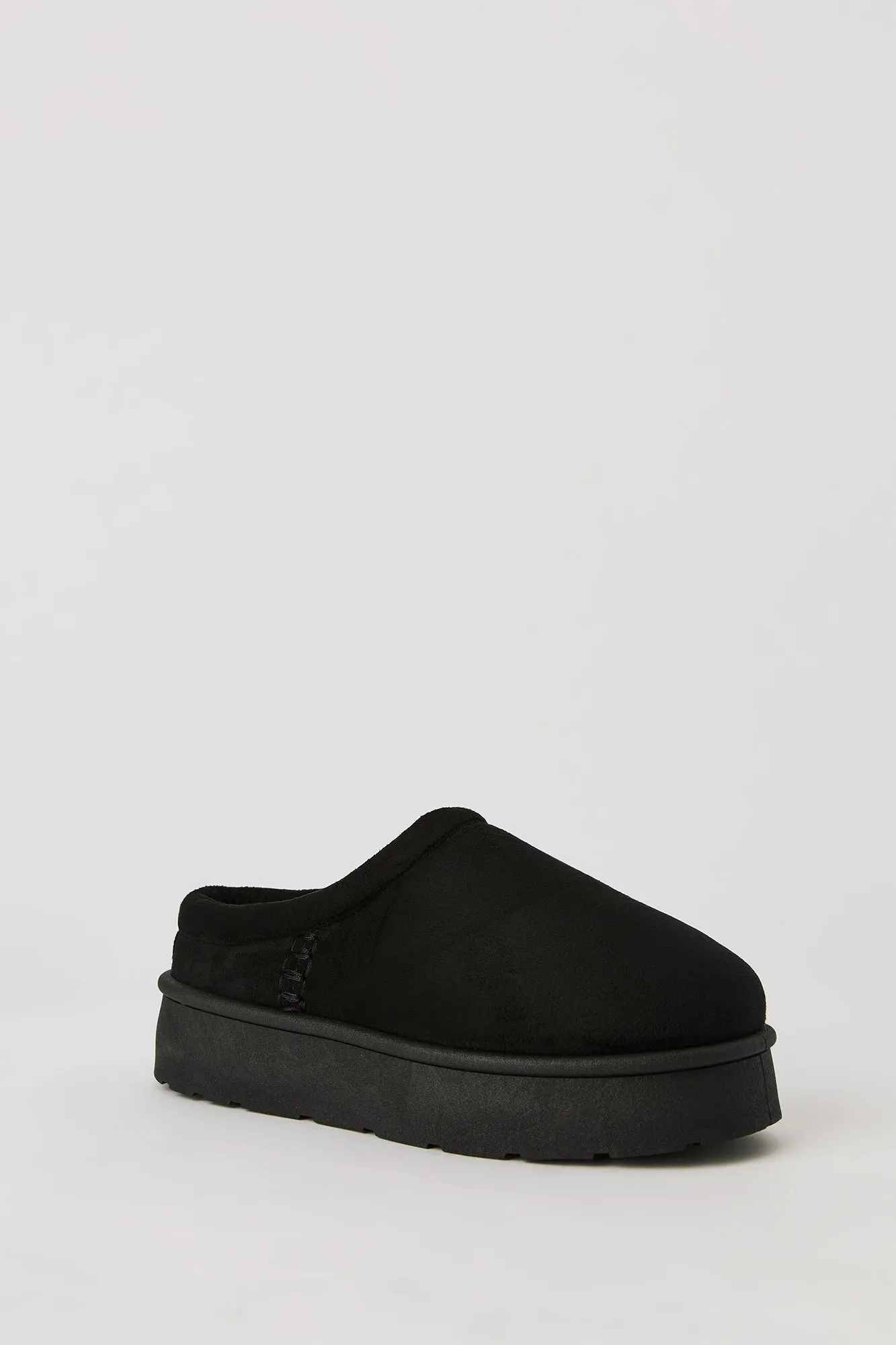 Pantoufles-bottillons à semelle plateforme en similisuède sold by Urban Planet product image thumbnail 3