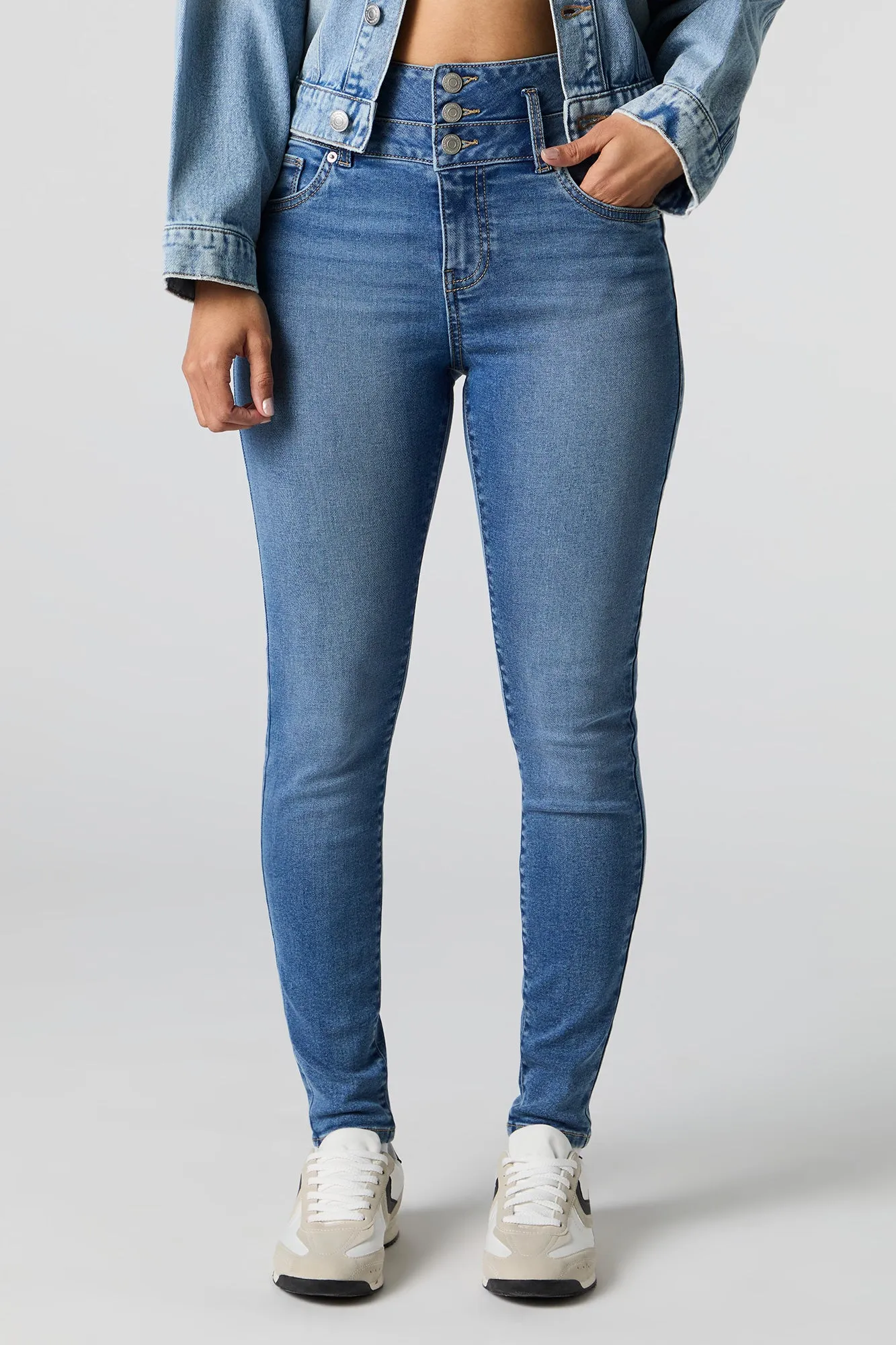 High Rise Push Up Skinny Medium Jean sold by Urban Planet product image thumbnail 2