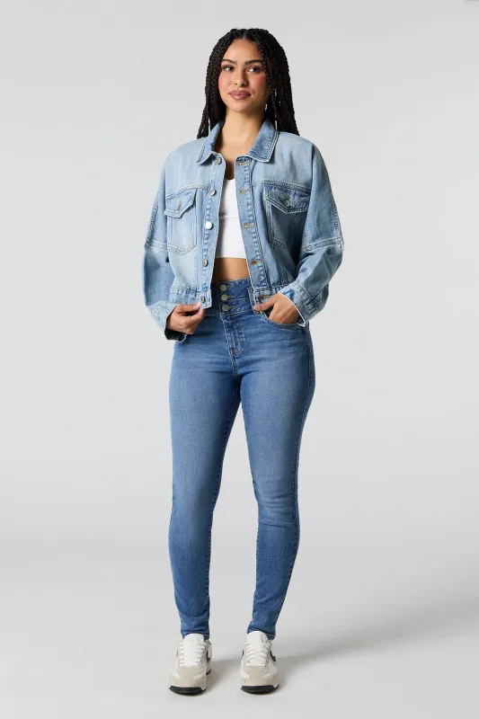 High Rise Push Up Skinny Medium Jean sold by Urban Planet