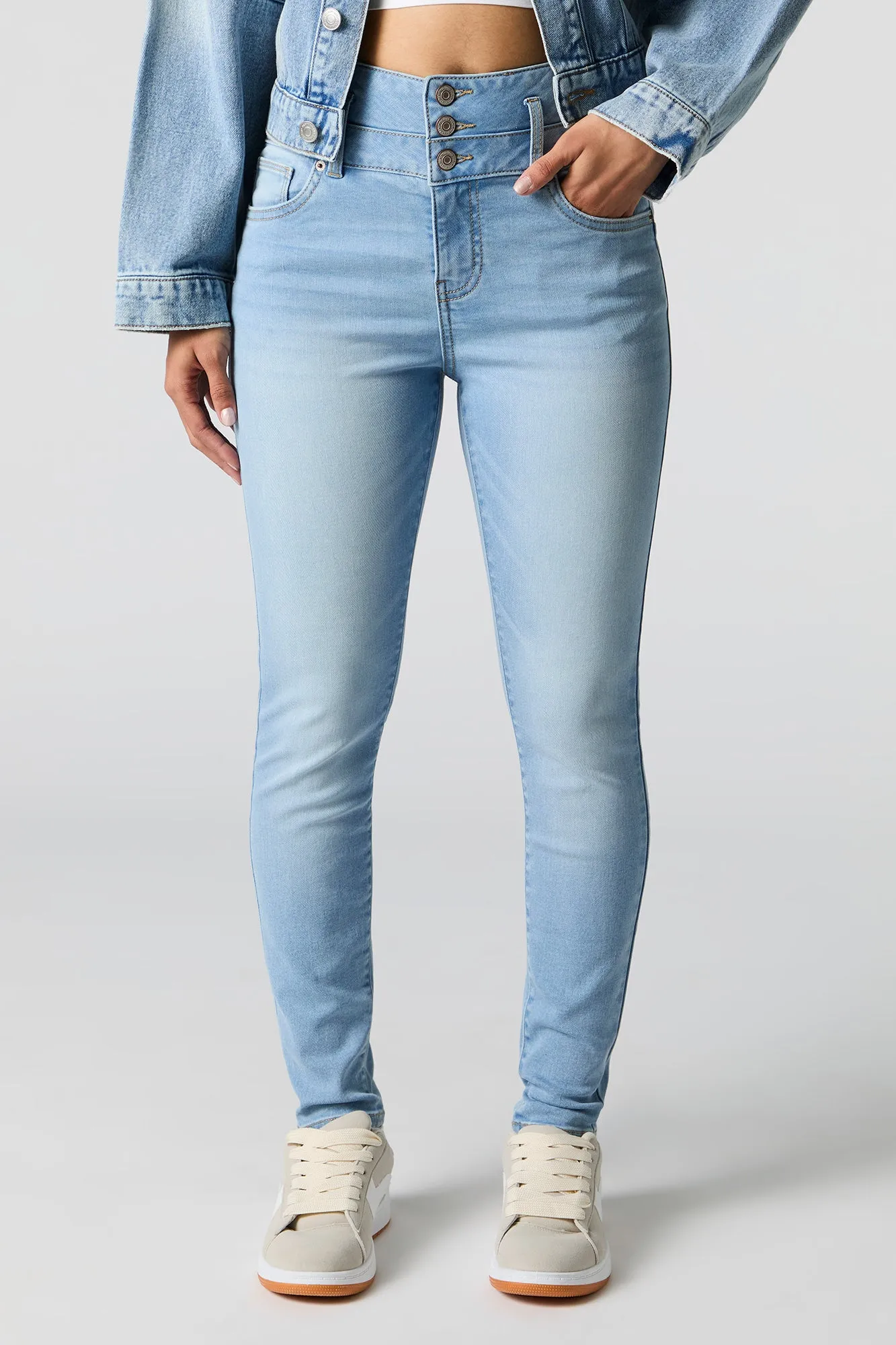 High Rise Push Up Skinny Light Jean sold by Urban Planet product image thumbnail 2