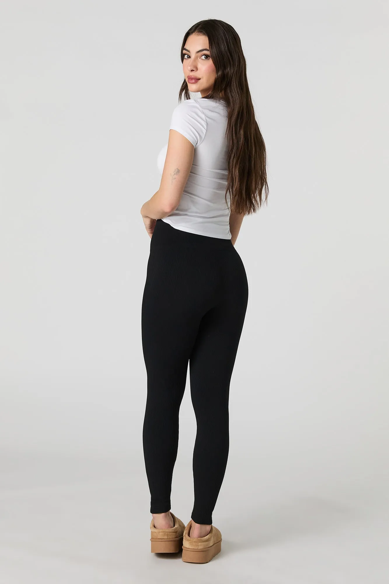 Legging côtelé sans couture à taille haute sold by Urban Planet product image thumbnail 4
