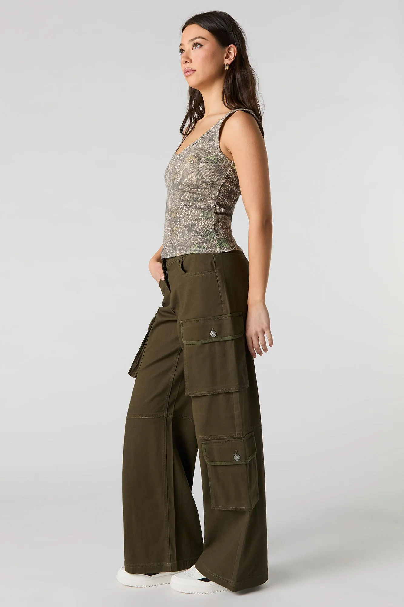 Multi Pocket Straight Leg Cargo Pant sold by Urban Planet