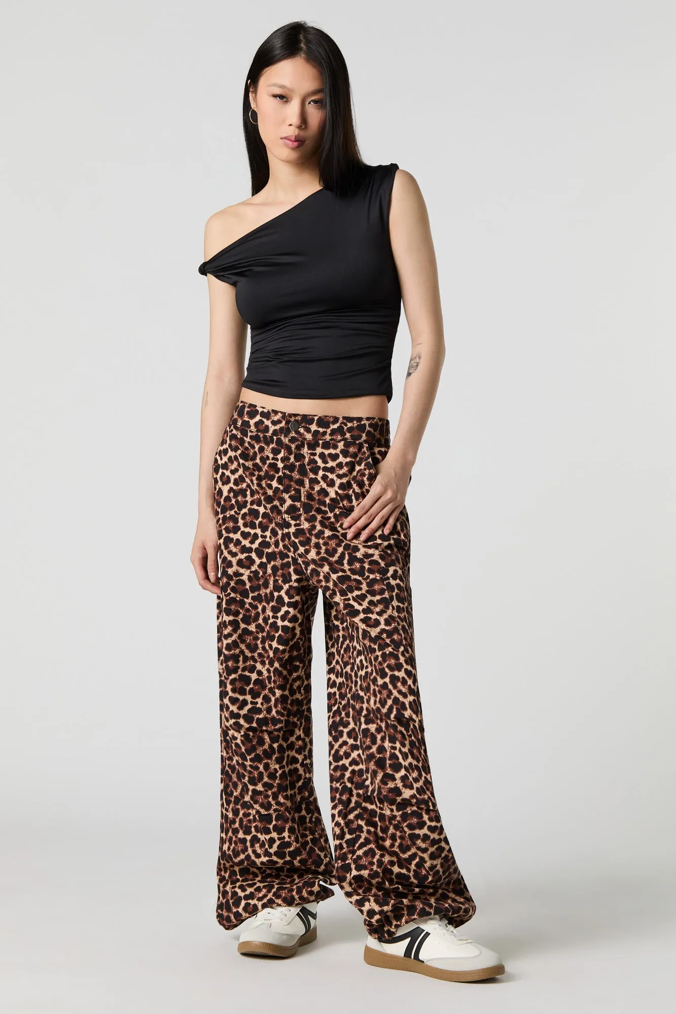 Printed Baggy Toggle Hem Cargo Pant sold by Urban Planet