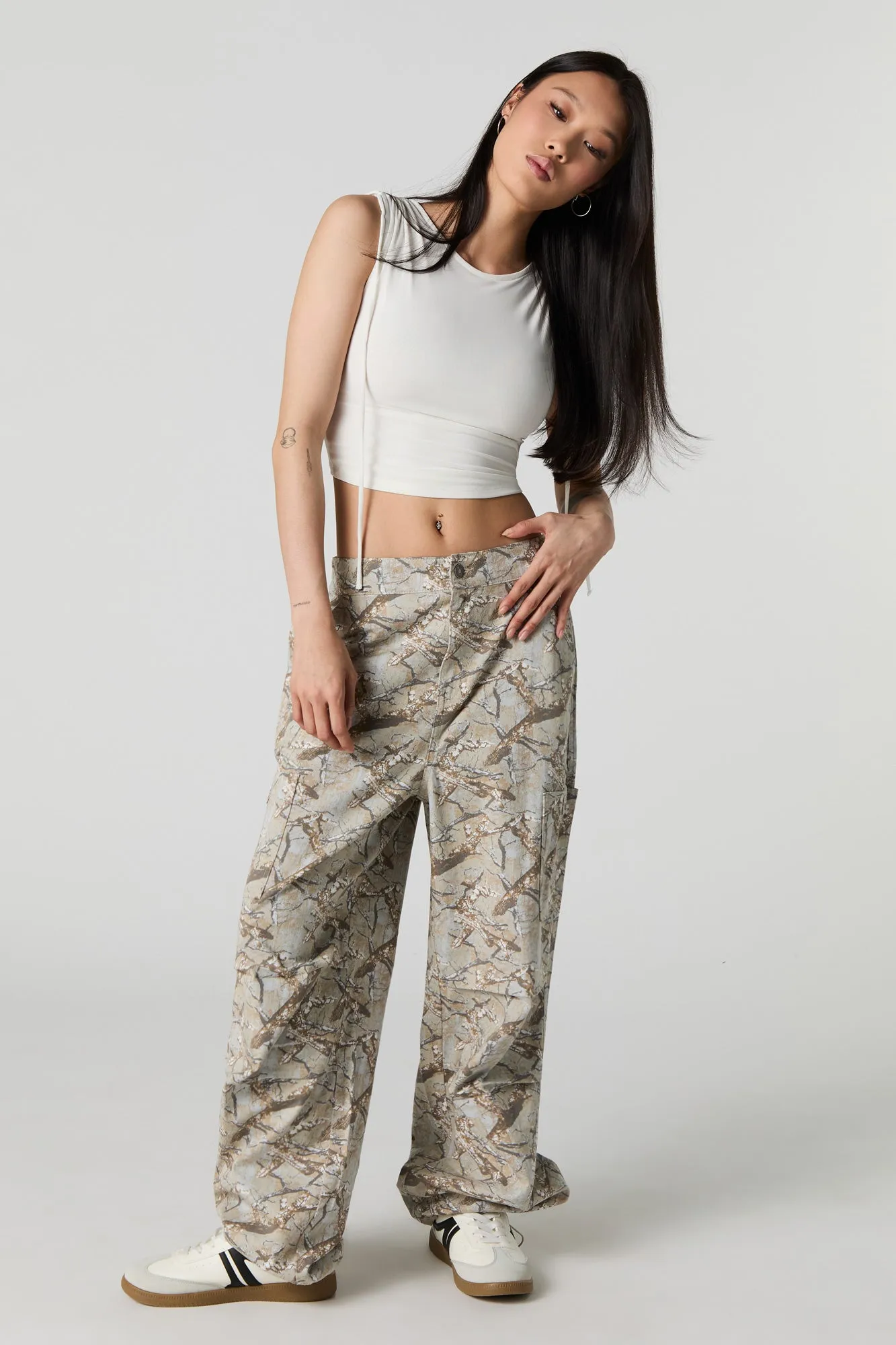 Printed Baggy Toggle Hem Cargo Pant sold by Urban Planet product image thumbnail 4