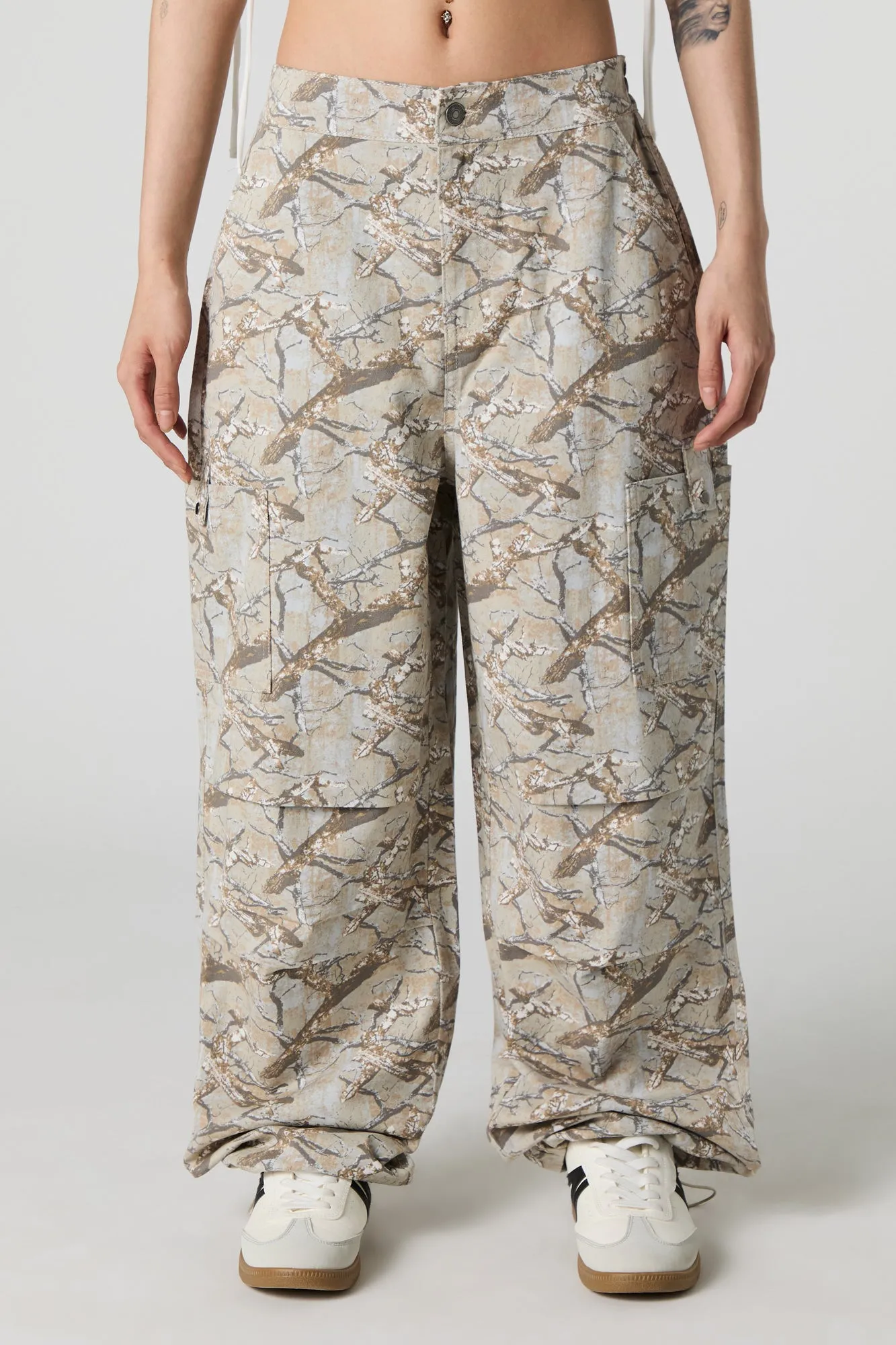 Pantalon cargo baggy imprimé à ourlet coulissant sold by Urban Planet product image thumbnail 5