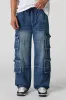 Wide Leg Drawstring Cargo Jean sold by Urban Planet