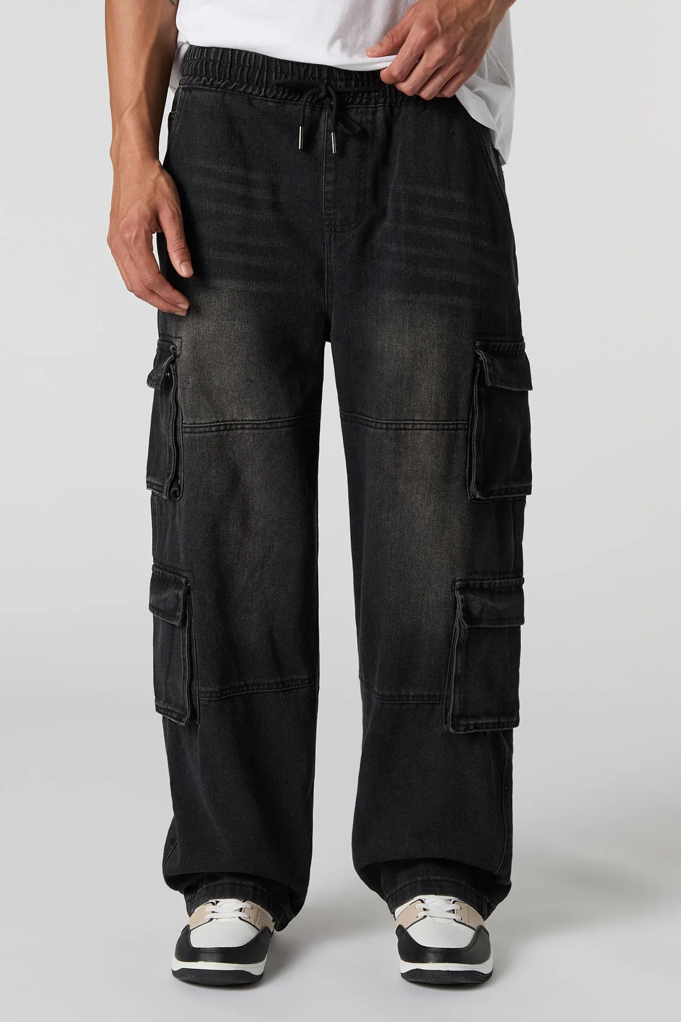 Wide Leg Drawstring Cargo Jean sold by Urban Planet product image thumbnail 4