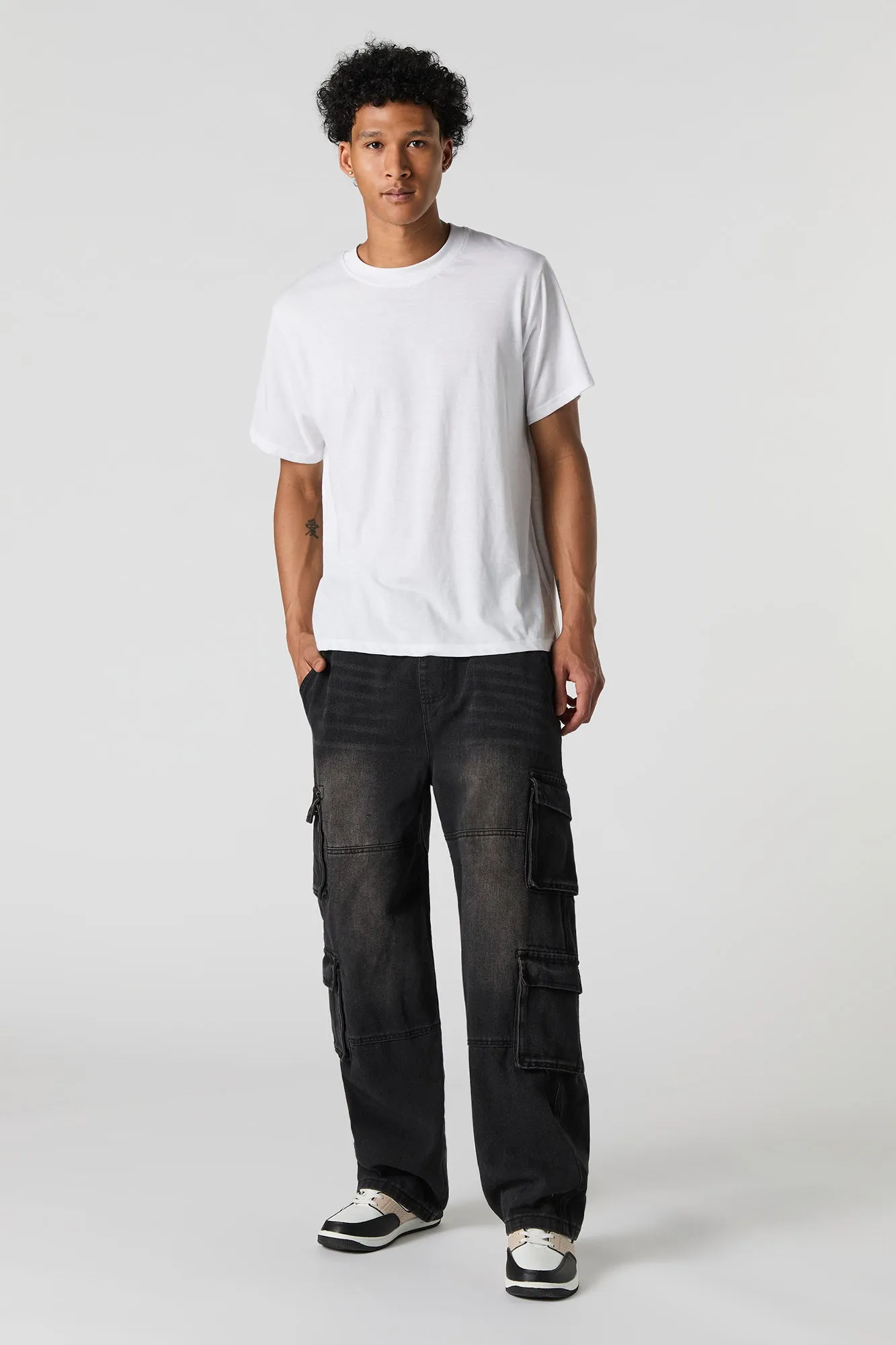 Wide Leg Drawstring Cargo Jean sold by Urban Planet product image thumbnail 5