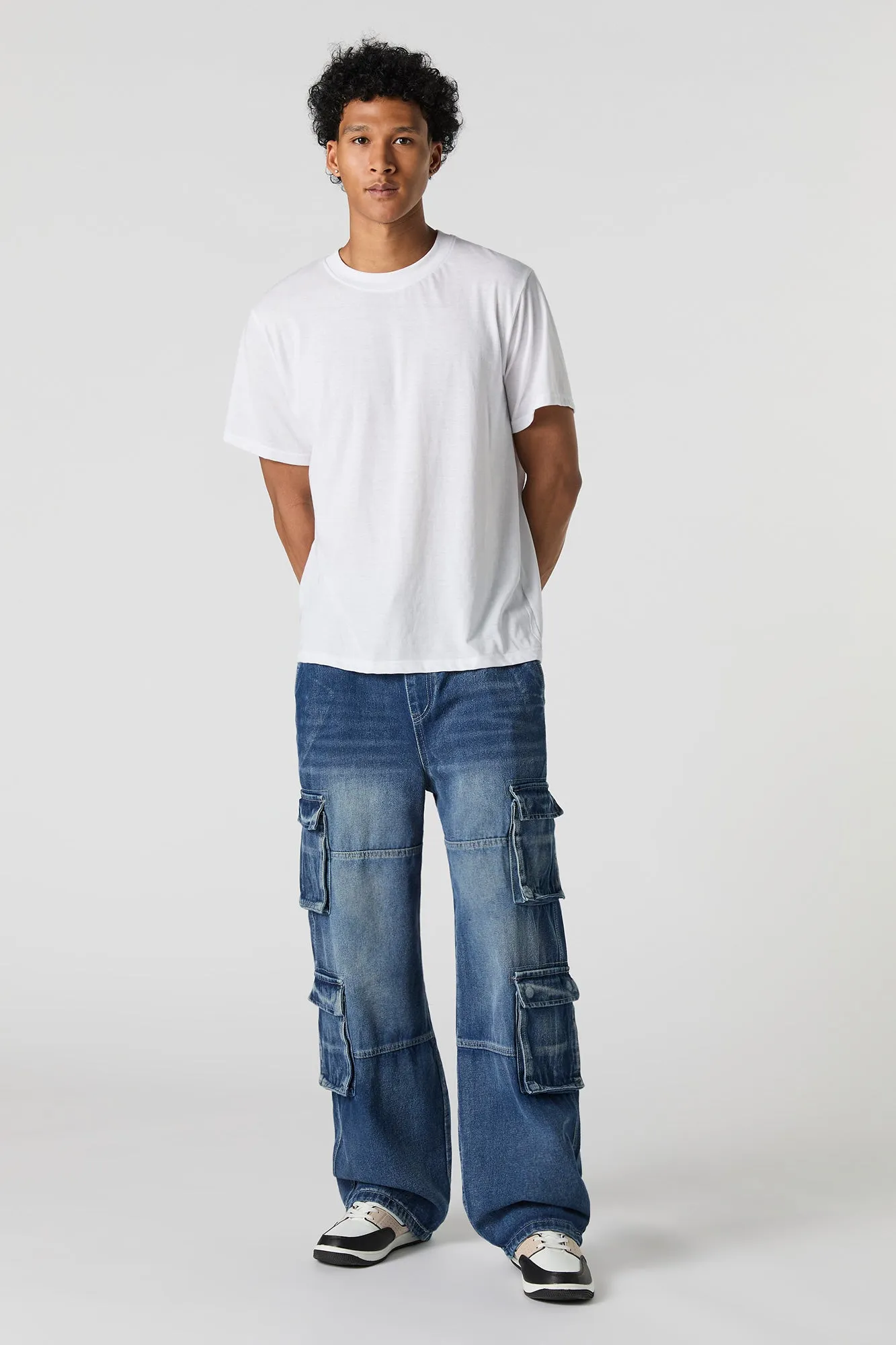 Wide Leg Drawstring Cargo Jean sold by Urban Planet product image thumbnail 2