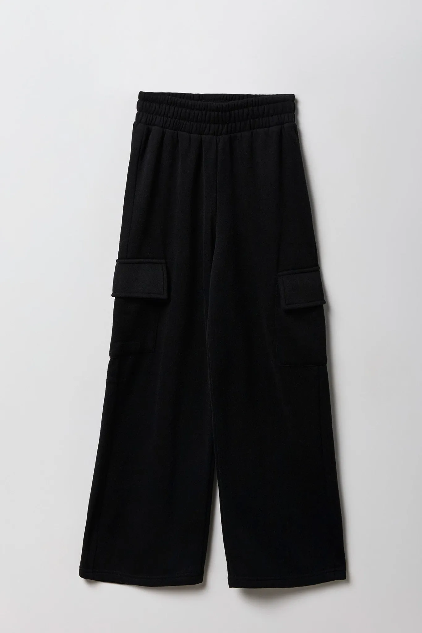 Girls Wide Leg Cargo Fleece Sweatpant sold by Urban Planet product image thumbnail 3