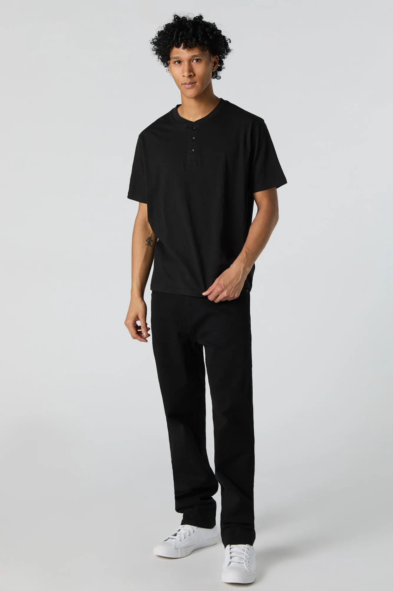 T-shirt Henley classique sold by Urban Planet product image thumbnail 3