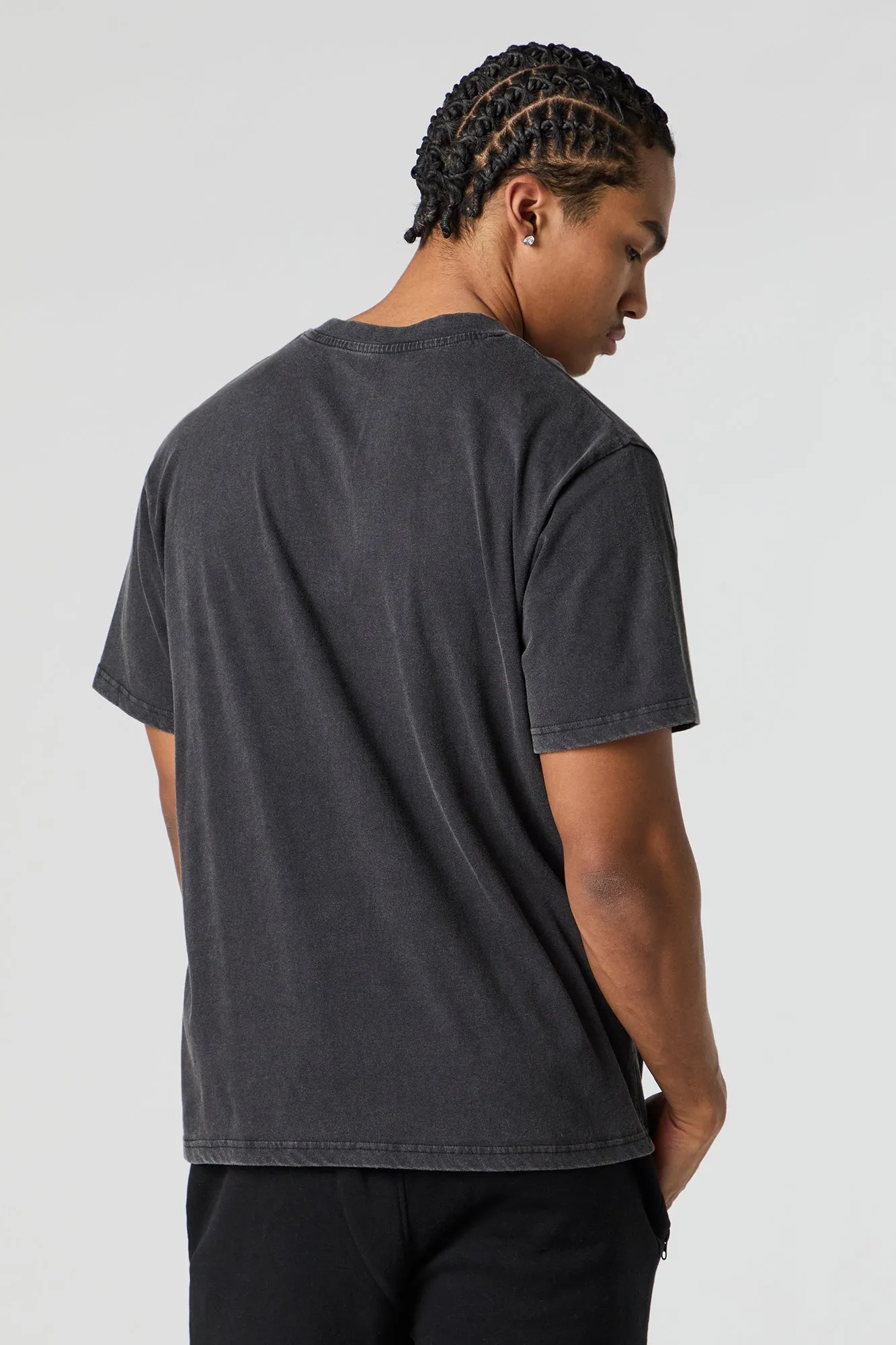 Chaos & Order Embroidered Washed T-Shirt sold by Urban Planet product image thumbnail 5