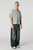 Plaid Boxy Short Sleeve Button-Up Top sold by Urban Planet