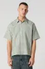 Plaid Boxy Short Sleeve Button-Up Top sold by Urban Planet