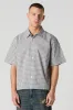 Plaid Boxy Short Sleeve Button-Up Top sold by Urban Planet