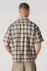 Plaid Boxy Button-Up Top sold by Urban Planet