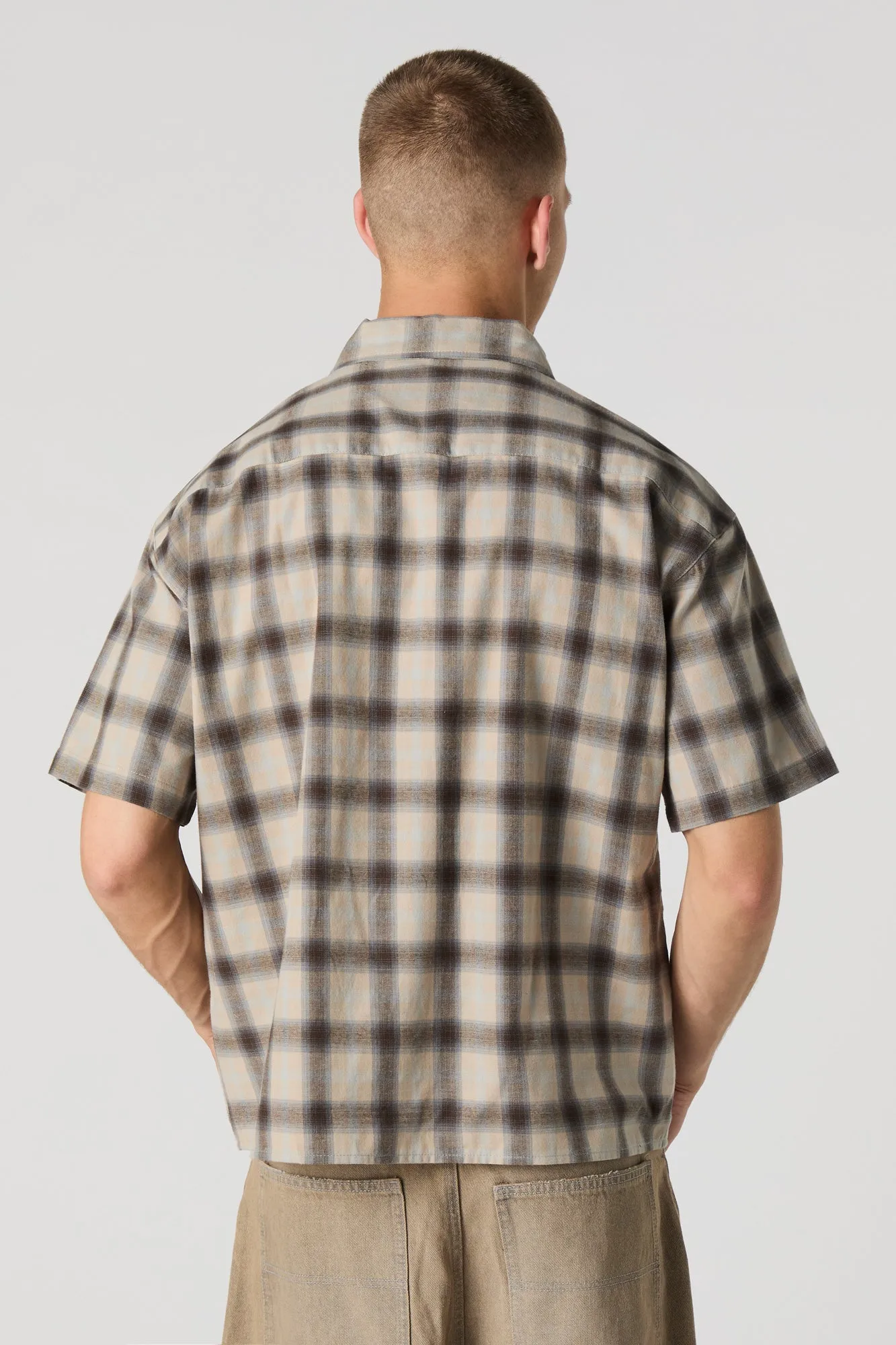Plaid Boxy Button-Up Top sold by Urban Planet product image thumbnail 2