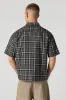 Plaid Boxy Button-Up Top sold by Urban Planet